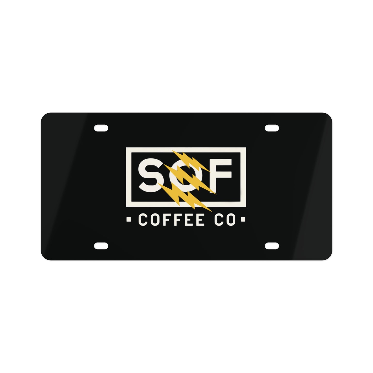 SOF Coffee License Plate