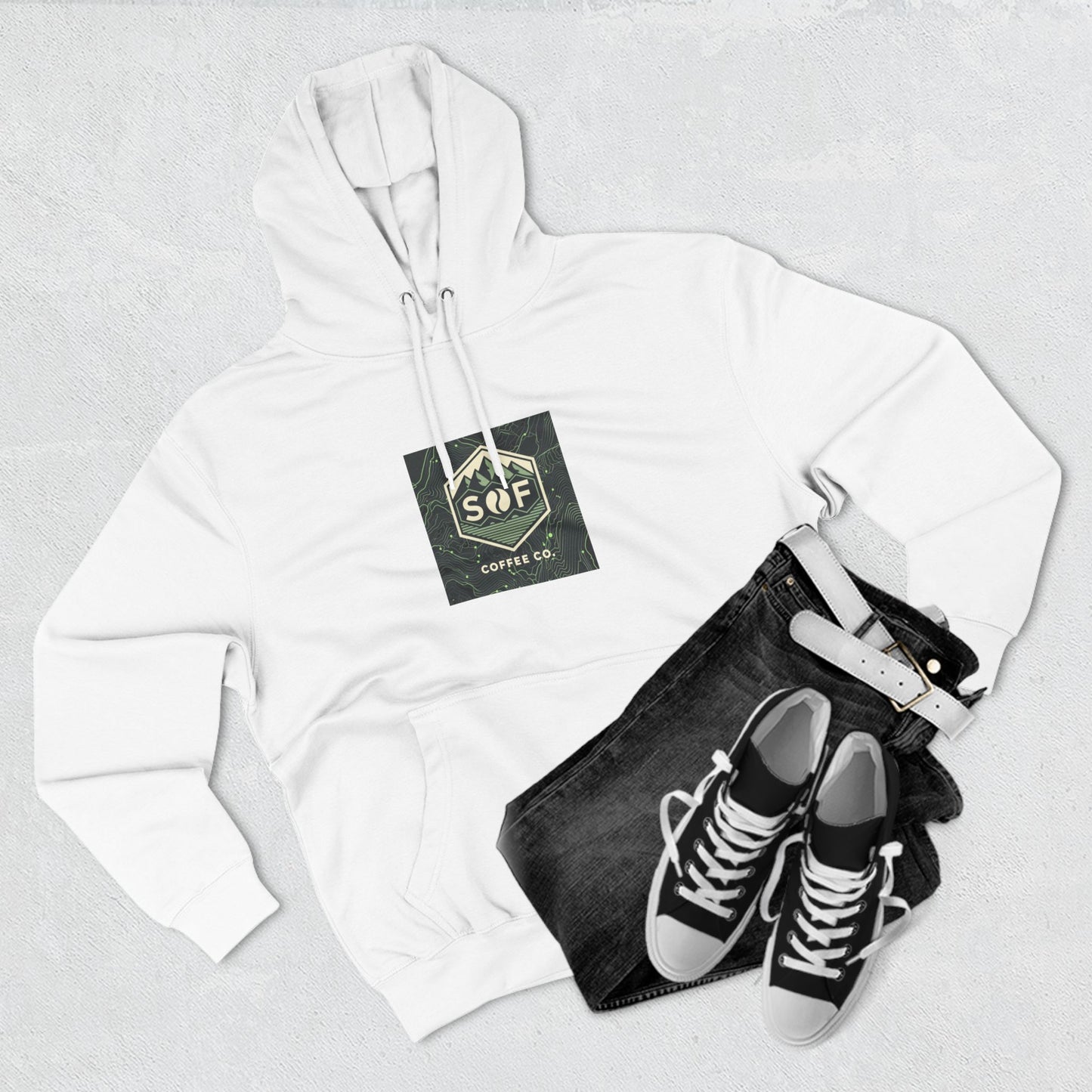 Three-Panel Fleece Hoodie